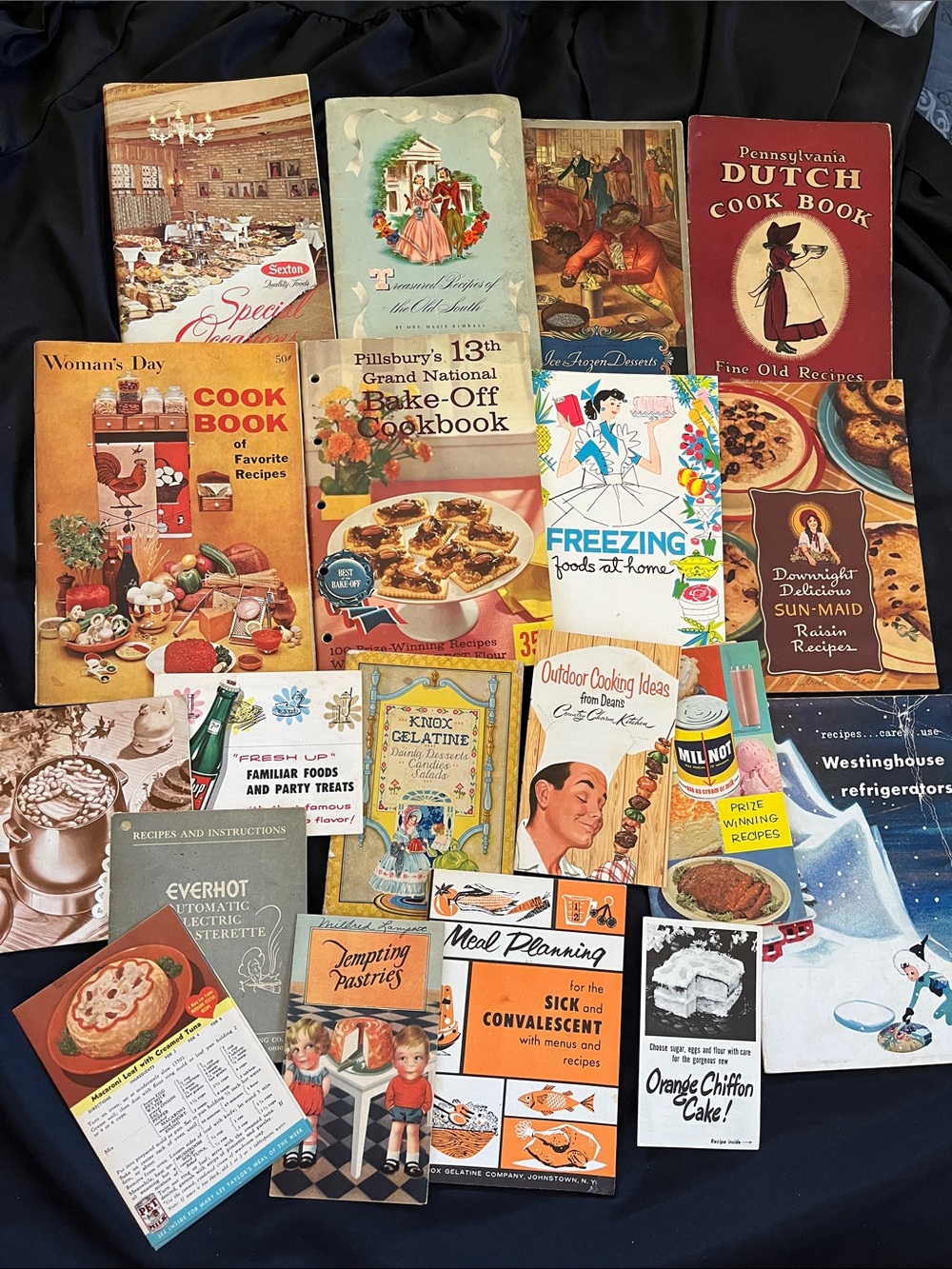 1920s~60s Lot Of 19 Recipe Booklets Cookbook Pamphlets Books Vtg MCM Advertising